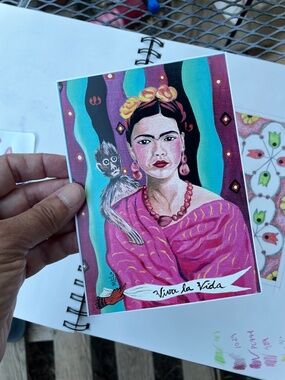 Print Frida Kahlo Monkey Portrait